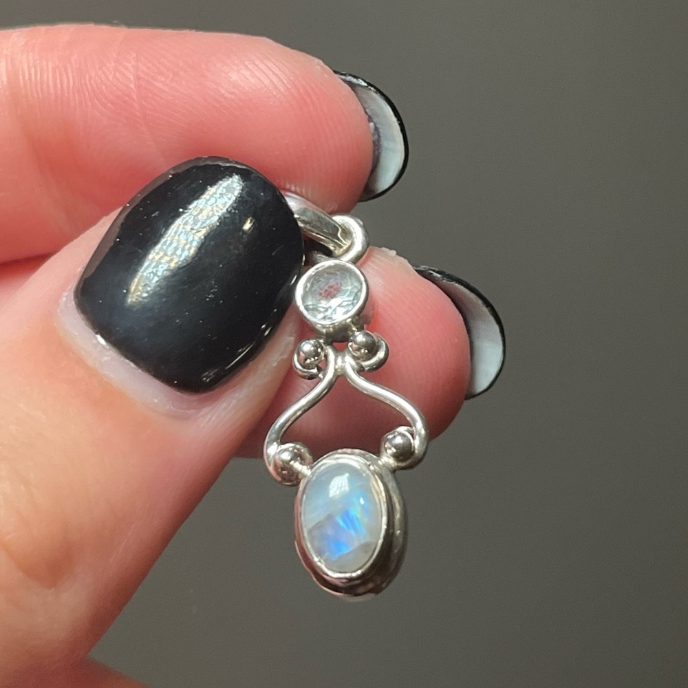 Moonstone & Clear Quartz Pendant
